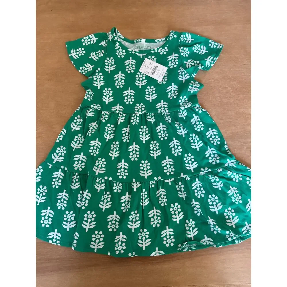 J.Crew Crewcuts 4 Girls' Emerald Beryl dress Spring 26